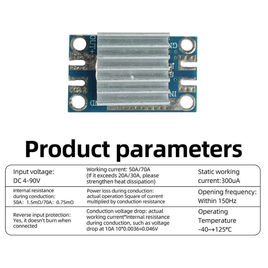 Solar Anti-Rückfluss-Idealdiode und Konstantstrommodul für die Batterieladung in Blau - Bild 2