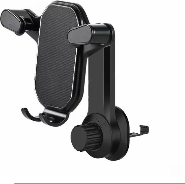 SEAMETAL Schwerkraft-Autotelefonhalter mit Verlängerungshaken für die Lüftungsschlitz-Halterung, Schwarz - Bild 1