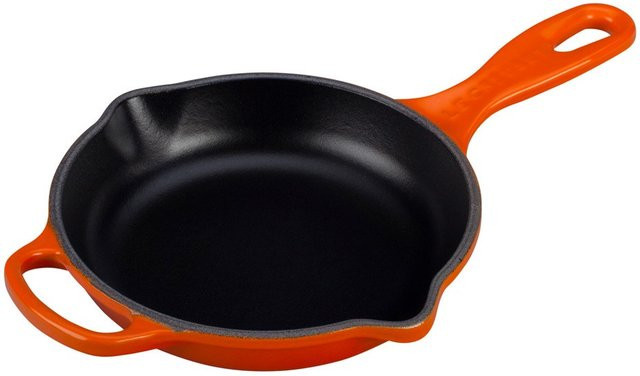 Le Creuset Brat- und Servierpfanne aus emailliertem Gusseisen in Rot/Orange, Durchmesser: 16 cm - Bild 1
