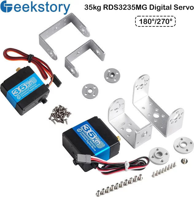 wishiot Digitaler Servo-Kernlosmotor, 35 kg, mit Halterung und Armplatte - Bild 1