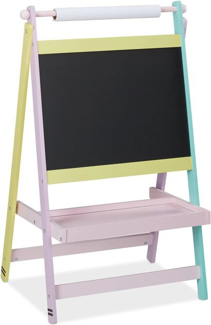 Relaxdays Kindertafel aus MDF in Multicolour mit Papierrolle, B/T/H: 90 x 56 x 42 cm - Bild 1