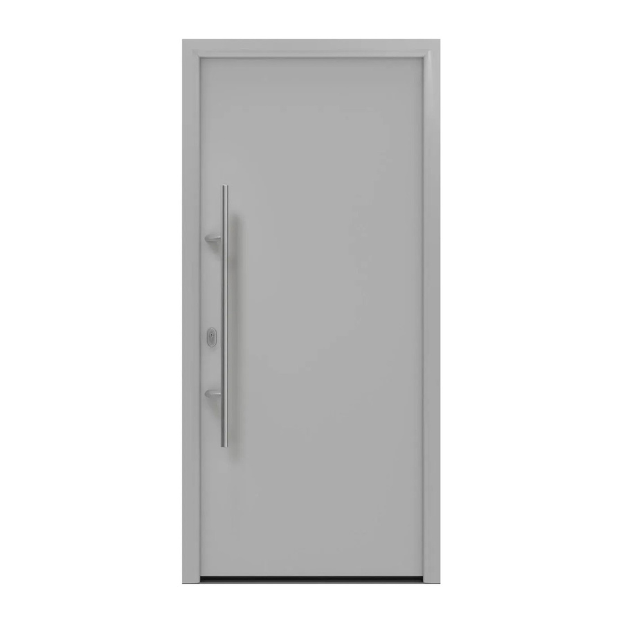 EcoStar Haustür Isopro IP 010 in Weißaluminium, B: 110 cm, H: 210 cm, DIN Links - Bild 2
