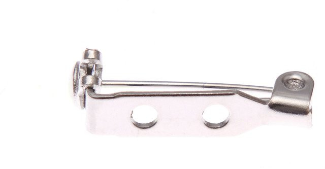 Rico Design Broschennadel aus Metall und Resin in Silber, Durchmesser: 2 cm - Bild 1