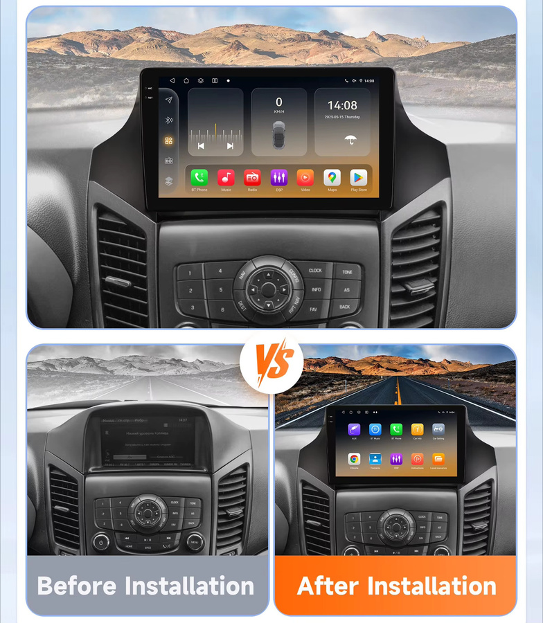 OSSURET Auto-Multimediaplayer für Chevrolet Orlando 2010 - 2018 mit kabellosem CarPlay, Android Auto, GPS und Bluetooth in Schwarz - Bild 2