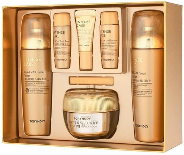 TONYMOLY Intense Care Gold 24K Schnecken Hautpflege Set, 3er Set - Bild 1