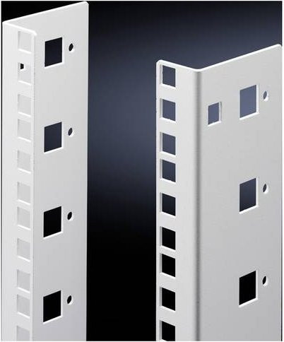 Rittal 19 Zoll Netzwerkschrank-Schienen für FlatBox Wandgehäuse, 6 HE, Grau - Bild 1