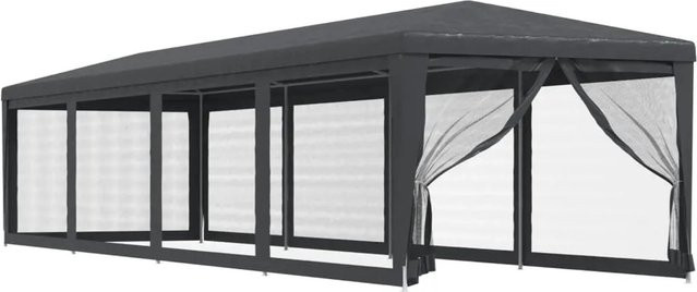 vidaXL Partyzelt mit 10 Mesh-Seitenwänden in Anthrazit, B/T/H: 12 x 3 x 3 m - Bild 1