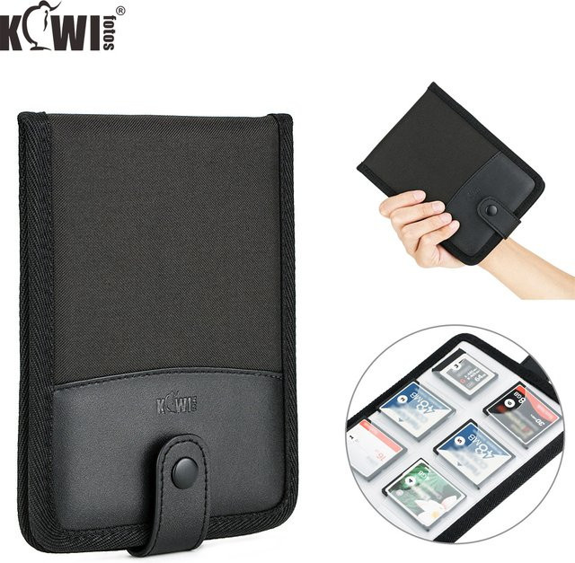 KIWIFOTOS Speicher Karten Etui Organizer für XQD und CF Karten in Schwarz oder Grau - Bild 1