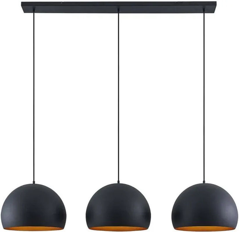 Lindby Pendelleuchte Tarjei aus Metall in Schwarz, Gold oder Gelb für Wohnzimmer und Esszimmer - Bild 1