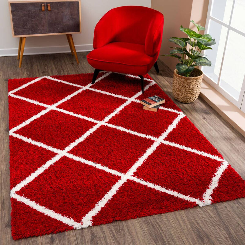 Sanat Hochflorteppich MADRID in Rot, B: 160 cm, L: 230 cm - Bild 3