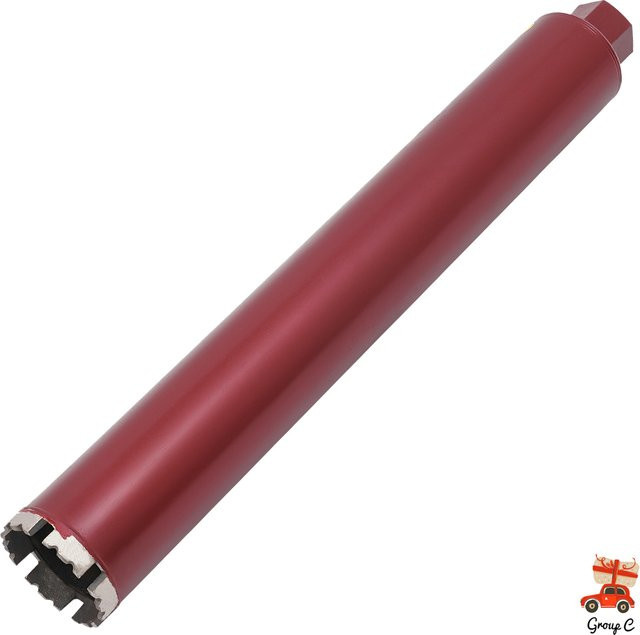 CNCEST Trocken-Diamant-Kernbohrer Bohrrohr M22 für Stahlbeton und Betonziegel, Farbe: Rot, Durchmesser: 6,3 cm, Höhe: 45 cm - Bild 1