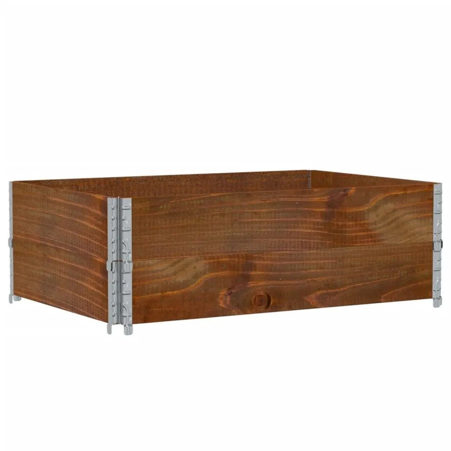 vidaXL Pflanzkasten aus Massivholz Kiefer in Dunkelbraun, B/T/H: 120 x 80 x 41 cm - Bild 2