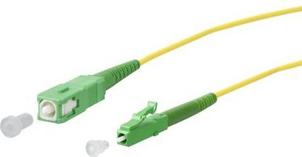 Metz Connect OpDAT Patchkabel SC-S APC/LC-S APC OS2 in Gelb, Länge: 5 m - Bild 1