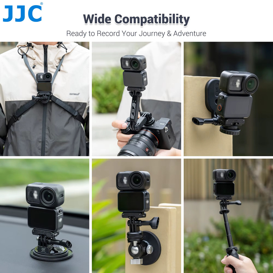 JJC Bidirektionale Magnetische Schnellwechselhalterung und Osmo Nano Erweiterungsbasis für DJI Osmo Action 6 in Schwarz - Bild 4