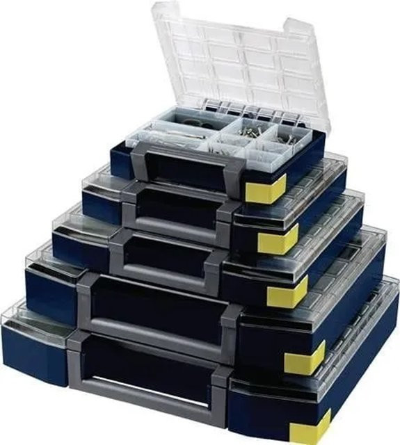 Raaco Sortimentskoffer Boxxser in Blau mit 18 Fächern B: 46,5 cm, T: 40,1 cm, H: 7,8 cm - Bild 1