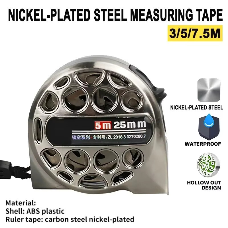 Metrisches Maßband aus rostfreiem Edelstahl in Silber für Holzbearbeitung und Messarbeiten - Bild 4