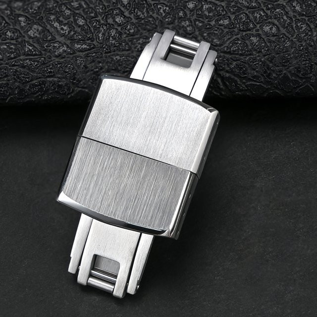 strapfreak Uhrenschließe Edelstahl, Faltschließe, Silber, Unisex - Bild 1