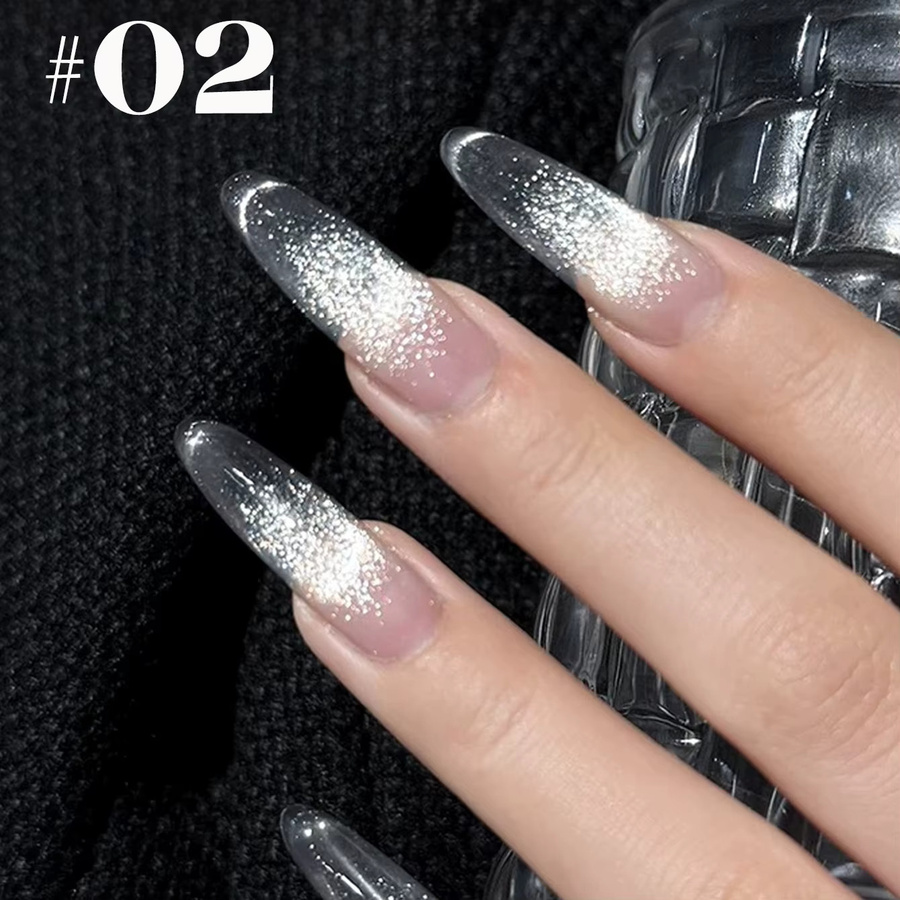 WS Hot Style Cat Eye Gel Nagellack, White, Schimmernd - Bild 3
