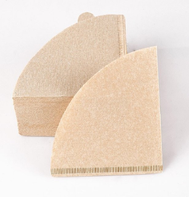 YUAN-ECT Kaffeefilter konische Form aus natürlichem Papier, 100 Stück, beige, passend für 1–4 Tassen Brewers - Bild 1