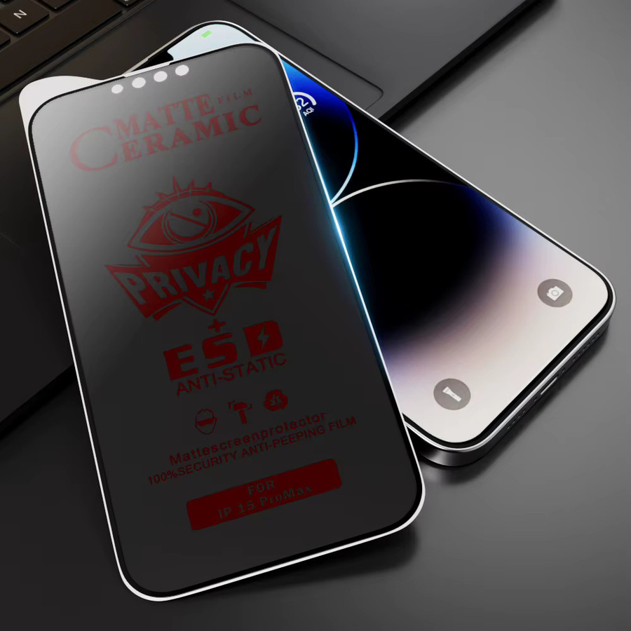 3er-Set Matte Keramik-Displayschutzfolie mit Privatsphäre-Funktion für Apple iPhone 11 bis iPhone 17 Pro Max Plus Mini SE XS XR - Bild 2