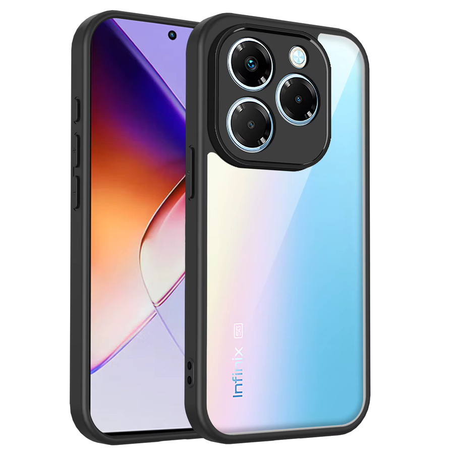 Transparente Silikon Schutzhülle für Infinix Smart 8, Smart 8 Plus und Smart8 Pro mit matter Rückseite und Luftpolster-Stoßfänger - Bild 2