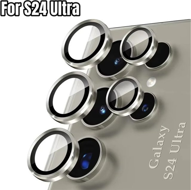 Samsung Metall Kamera-Schutzring für Galaxy S24 Ultra, S23 Plus und FE in Silber - Bild 1