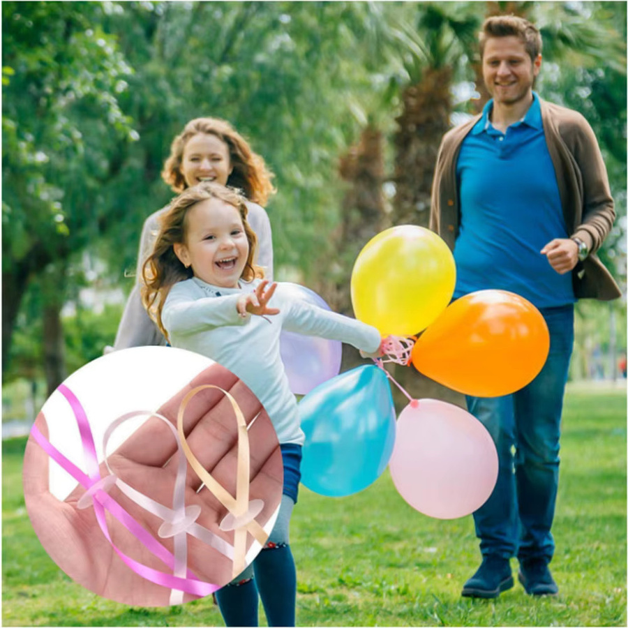 LQDIANTANG Ballon-Verschlussclips zum Nicht-Knoten, 50 Stück, Weiß, Kunststoff-Deko-Zubehör für Geburtstag und Hochzeit - Bild 2