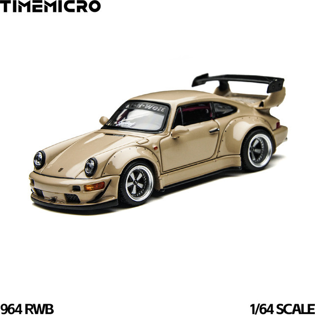 TimeMicro Porsche RWB 964, Simulationsmodell, 1:64, beige, Metall - Bild 1