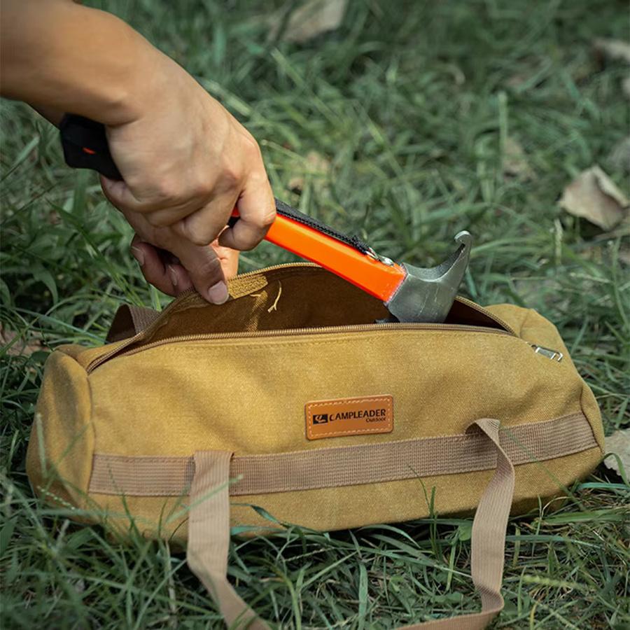 LISM Multifunktions Camping Zelt Hammer aus Carbonstahl mit Hering-Extrator in Blau oder Orange - Bild 2