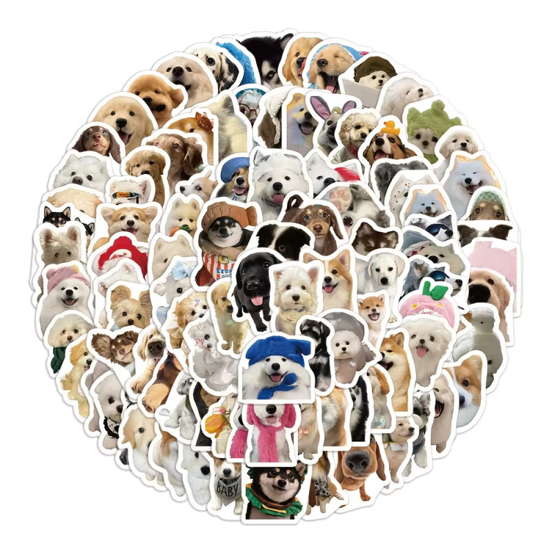 100 Stück realistische Katzen- und Hundesticker in Multicolour für Journaling und Desktop-Dekoration - Bild 2