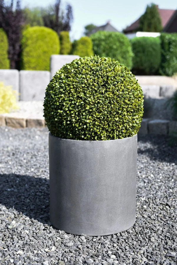 Pflanztopf Elvon von artplants in Grau, rund, Betonoptik, Durchmesser: 29 cm, Höhe: 29 cm - Bild 2