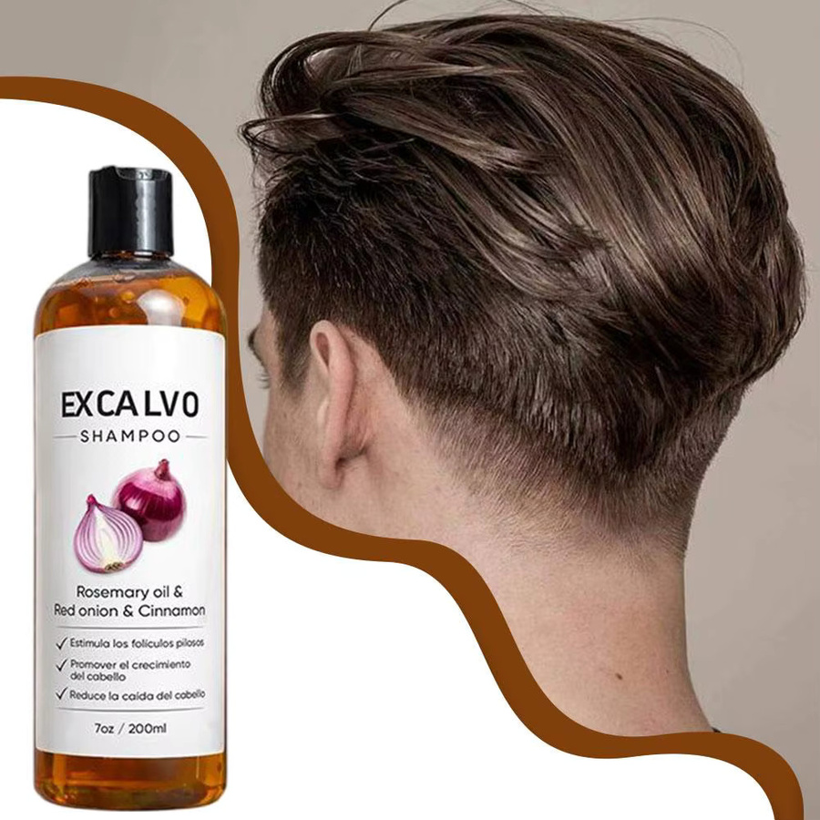 EXCALVO Anti-Haarausfall-Shampoo, 200 ml, Rosmarinöl & Rote Zwiebel - Bild 2