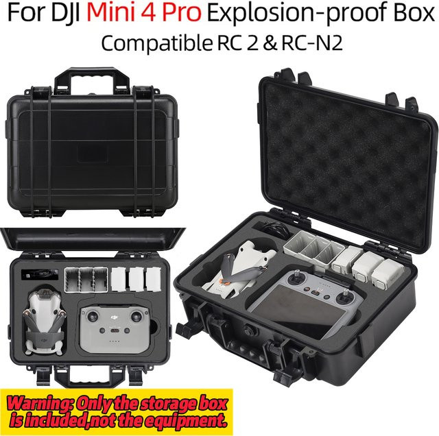 Hartschalen-Tragetasche für DJI Mini 4 Pro, Mini 3 Pro und Mini 3 in Schwarz, Reisetasche für DJI Mini 4 Pro Fly More Combo - Bild 1