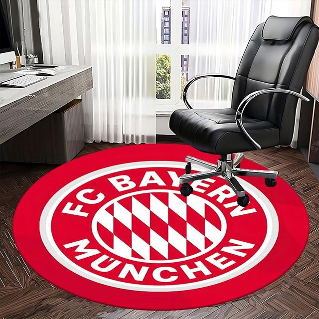 Runder Teppich Bayern München Fußball Trikot Design, rot, Durchmesser: 120 cm - Bild 1
