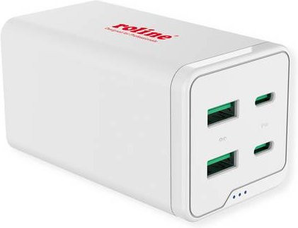 Roline USB Charger in Weiß mit 4 Ports: 2x USB-C und 2x USB-A QC3.0 mit maximal 120W Leistung - Bild 1