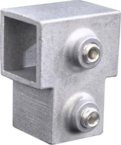 Xudikou 3-Wege Winkel Rohrfitting Adapter aus Aluminiumlegierung in Silber, 20 x 20 mm Vierkantrohr Verbinder - Bild 1