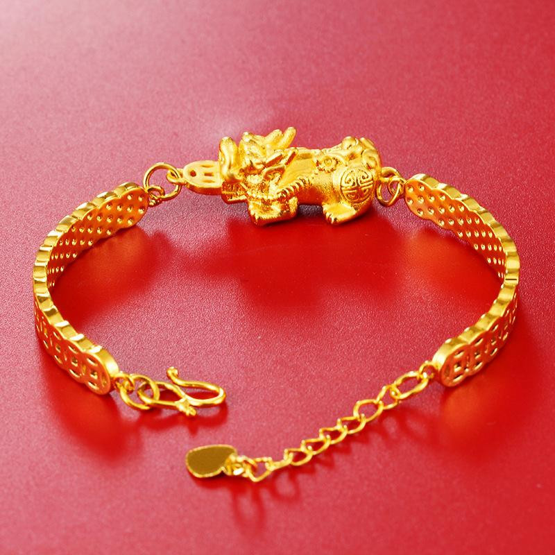 Armband Messing vergoldet, Sandgold, Damen - Bild 2