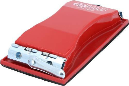 KS Tools Schleifklotz mit Moosgummiaufnahme in Rot, B/T: 21,0 x 10,5 cm - Bild 1