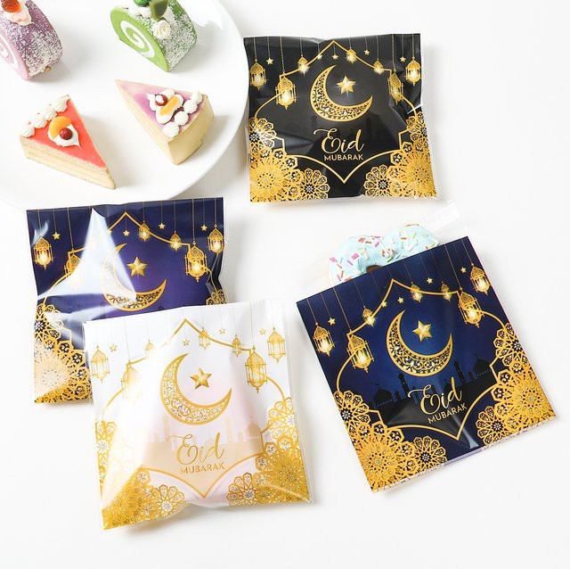 Eid Mubarak Geschenkbeutel aus Kunststoff in Mehrfarben für Süßigkeiten und Kekse als Ramadan und Kareem Dekoration - Bild 1