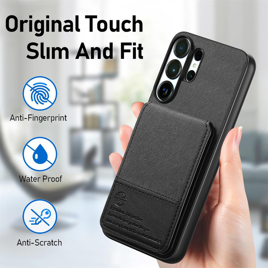 RFID Leder Wallet Handyhülle für Samsung Galaxy S26 Ultra S25 S24 FE S23 S22 S21 Plus A57 A37 A17 A07 A56 A36 A26 in Schwarz mit NFC-Schutz - Bild 5