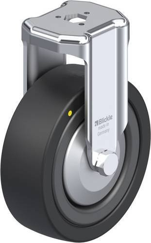 Blickle Bockrolle BKRA-VPA 101K-EL-FA in Schwarz aus Stahl mit 100 mm Rad-Durchmesser und 80 kg Tragfähigkeit - Bild 1