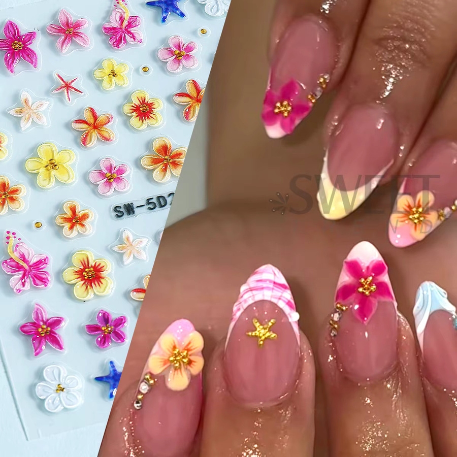 SWEET TREND Nagel-Prägeaufkleber, Rosa, Glänzend - Bild 3