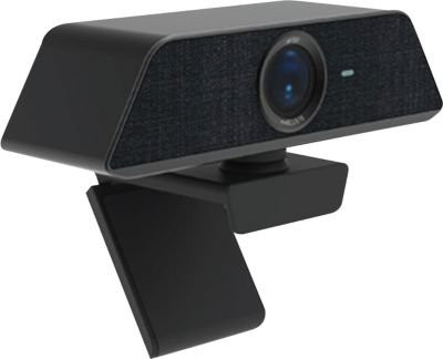ADVANTouch SpaceCam Webcam mit 8 MP und 4K Auflösung, 120 Grad Weitwinkel, 2 Mikrofonen und Fernbedienung, schwarz, B: 145 mm, T: 60 mm, H: 60 mm - Bild 1