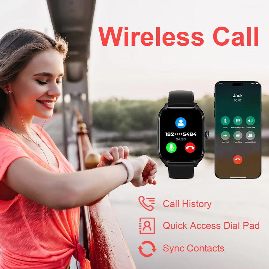LAXASFIT Smartwatch, Silber, Silikon, Rechteckig - Bild 3
