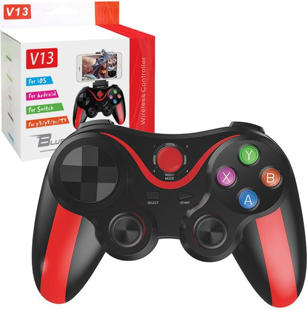 Techsuit V13 Bluetooth Controller für Mobile in Rot und Schwarz - Bild 1