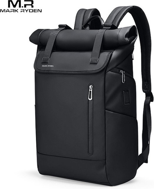 Mark Ryden Herren-Rucksack Schwarz mit USB-C Anschluss für 15,6-Zoll-Laptops und Oxford-Reisetasche - Bild 1
