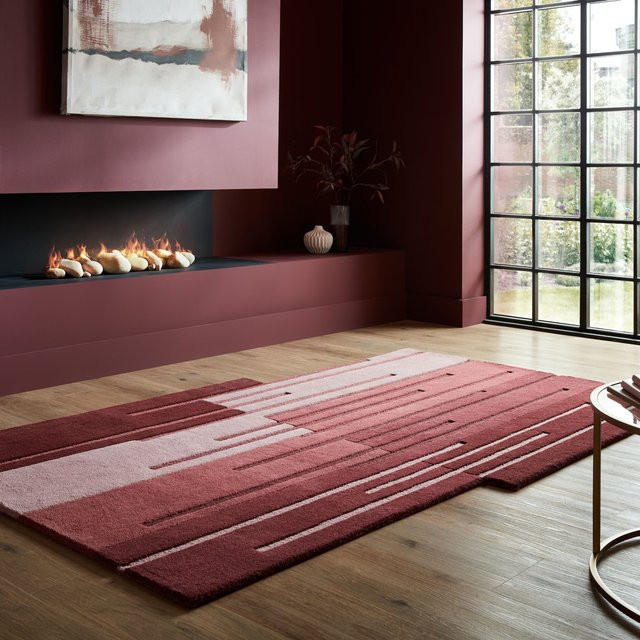 Wollteppich Kadima Design HALLEIN abstrakt in Rot, B: 150 cm, T: 240 cm - Bild 1
