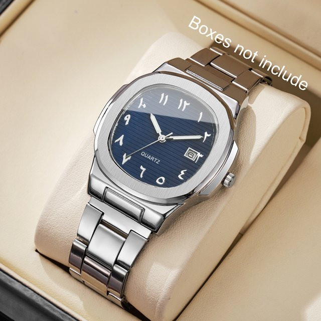 yolako Armbanduhr Quarz, Edelstahl, Gold, Eckiges Zifferblatt, Herren - Bild 1