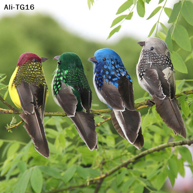 JETTING Miniatur-Vogel Modell aus Federschaum in Blau für Hochzeits- und Gartendekoration - Bild 1