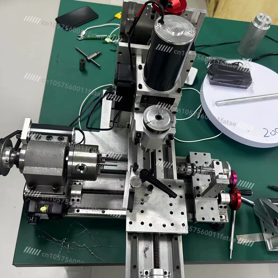 DIY-Dreh-, Fräs- und Bohrmaschine als Tisch-Haushaltsdrehmaschine in Silber - Bild 3
